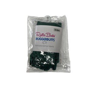 Ruffle Butts Infant Footless Tights Spruce Green Size 0-6 Months New